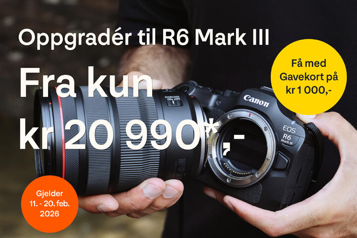 Oppgradér til Canon EOS R6 Mark III